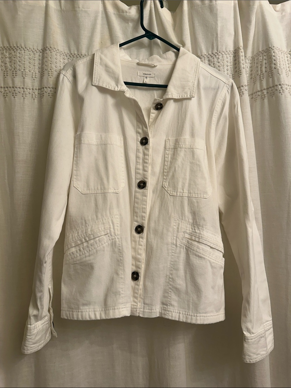 Maurices Cream Button-Front Utility Jacket